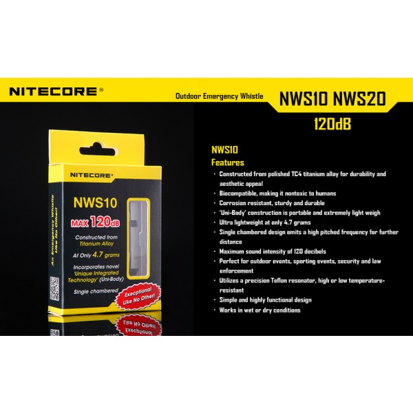 Fluier de supravietuire Nitecore NWS 10