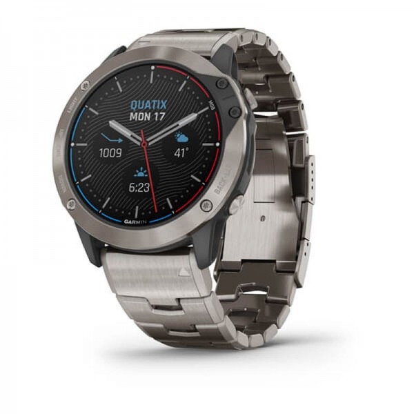 Garmin Quatix 6X Solar, Ceas Titanium