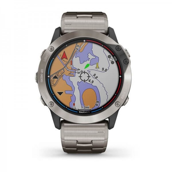Garmin Quatix 6X Solar, Ceas Titanium