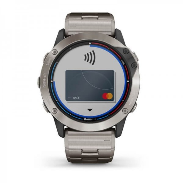Garmin Quatix 6X Solar, Ceas Titanium