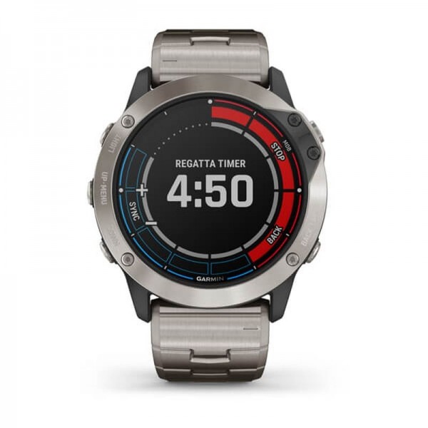 Garmin Quatix 6X Solar, Ceas Titanium