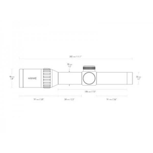 Hawke Vantage WA 1-4×24 L4A/IR/30MM, Lunetă Armă