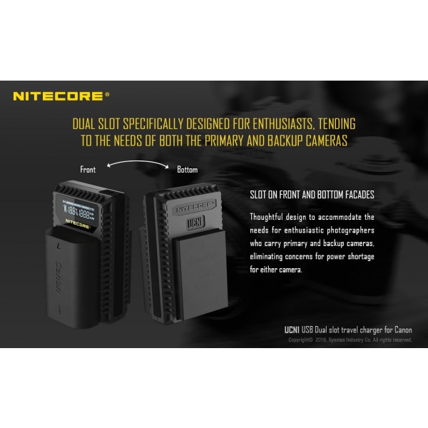 Încărcător Nitecore UCN1 Pentru Acumulatori De Camere Canon