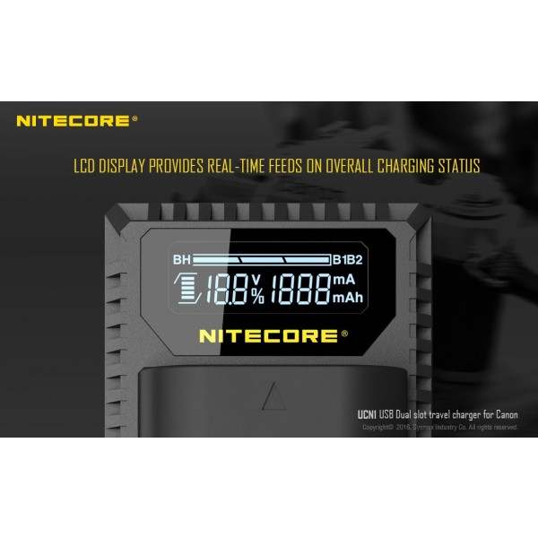Încărcător Nitecore UCN1 Pentru Acumulatori De Camere Canon