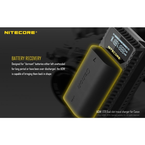 Încărcător Nitecore UCN1 Pentru Acumulatori De Camere Canon