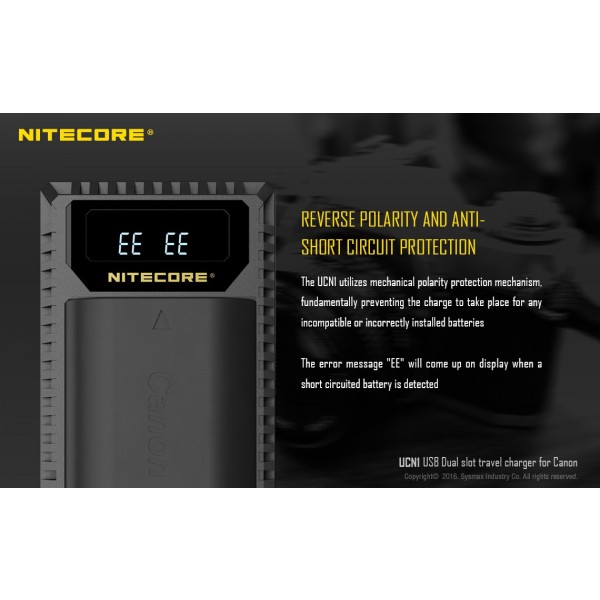 Încărcător Nitecore UCN1 Pentru Acumulatori De Camere Canon