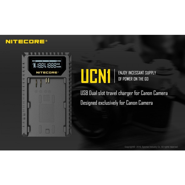 Încărcător Nitecore UCN1 Pentru Acumulatori De Camere Canon