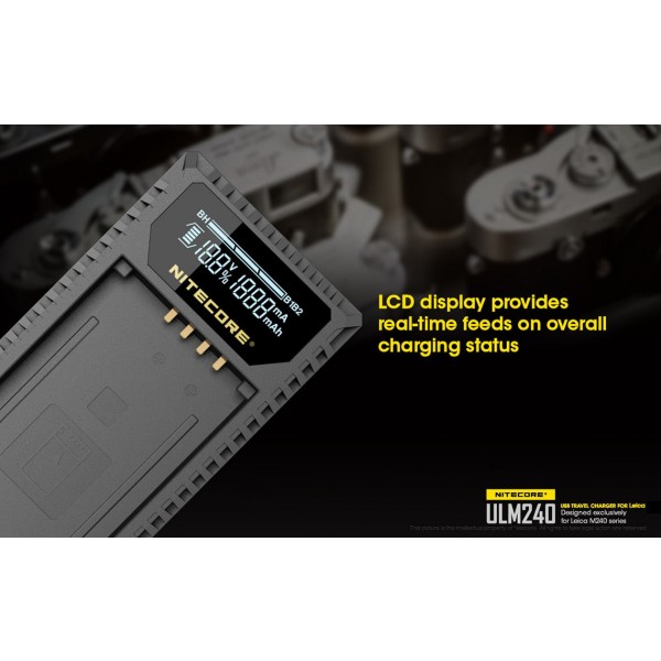 Încărcător Nitecore ULM240 Pentru Acumulatori De Camere Leica