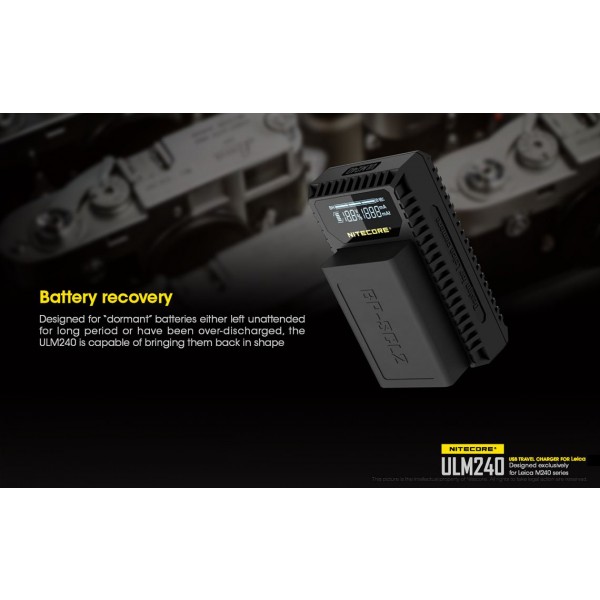 Încărcător Nitecore ULM240 Pentru Acumulatori De Camere Leica
