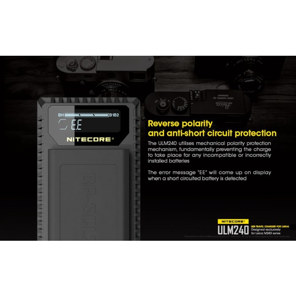Încărcător Nitecore ULM240 Pentru Acumulatori De Camere Leica