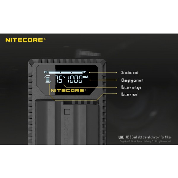 Incarcator Nitecore UNK1 Pentru Acumulatori De Camere Nikon 