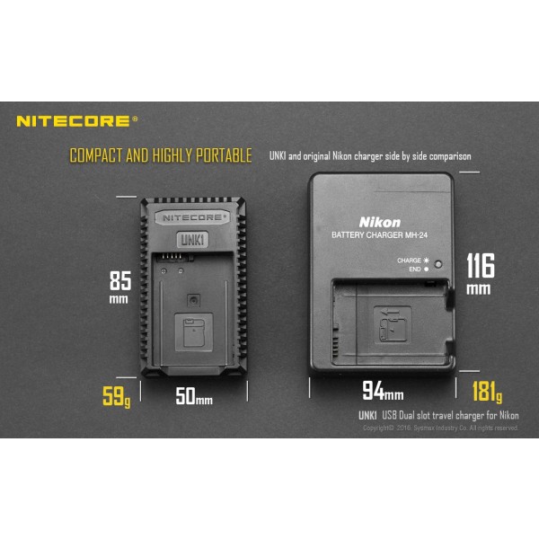 Incarcator Nitecore UNK1 Pentru Acumulatori De Camere Nikon 