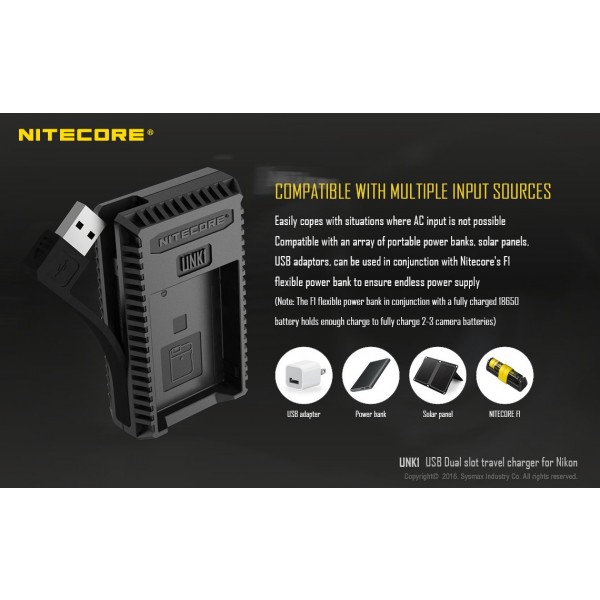 Incarcator Nitecore UNK1 Pentru Acumulatori De Camere Nikon 