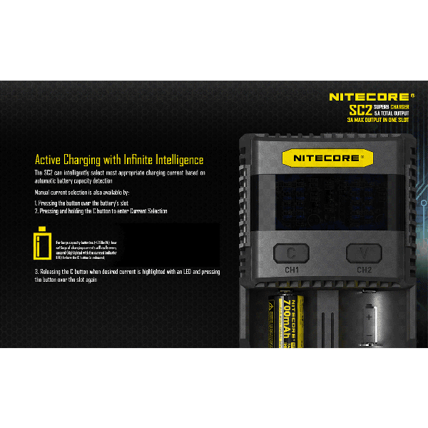 Incarcator universal accelerat Nitecore SC2 