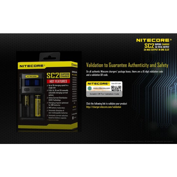 Incarcator universal accelerat Nitecore SC2 
