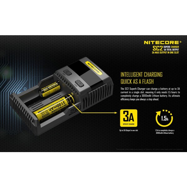 Incarcator universal accelerat Nitecore SC2 