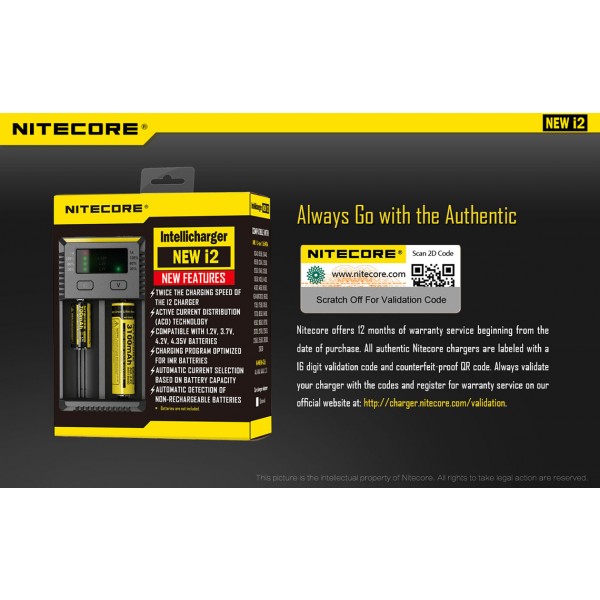Incarcator Universal Nitecore i2 (Versiune 2016)