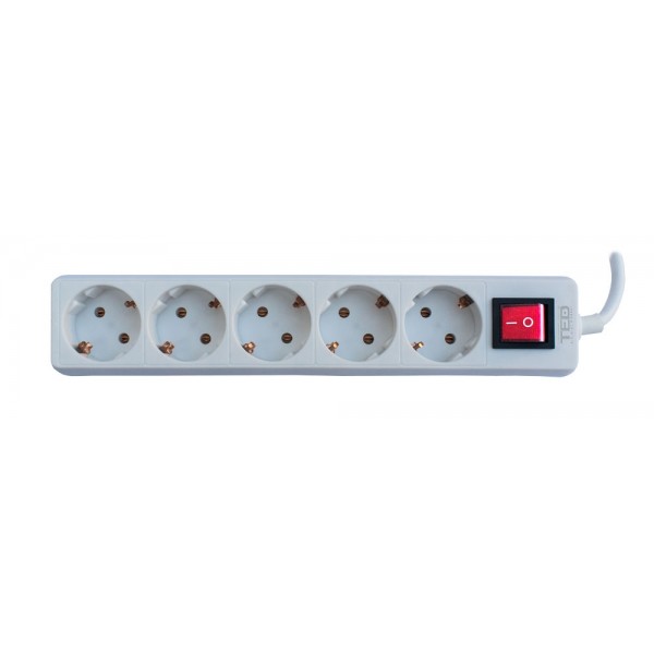 TED Electric, Prelungitor 5 prize schuko + Intrerupator cablu, 3x1mm