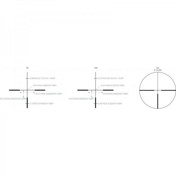 Kite Optics K6 HD 2-12X50 IRA4I-30MM, Lunetă armă