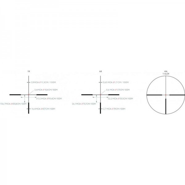 Kite Optics K6 HD 1-6X24 IRA4I-30MM, Lunetă armă