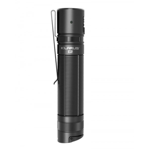 Klarus E2, Lanternă Profesională, Reîncărcabilă USB, 1600 Lumeni, 190 Metri