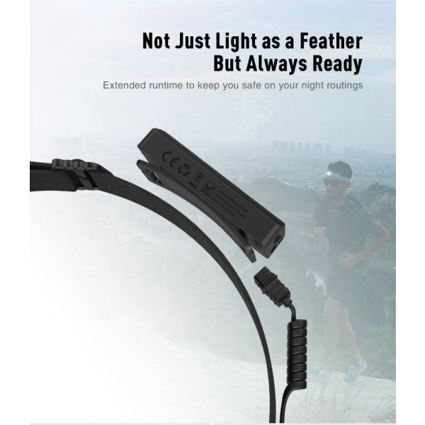 Klarus HR1, Lanternă Frontală, Reîncărcabilă USB-C, 300 Lumeni, 63 Metri 