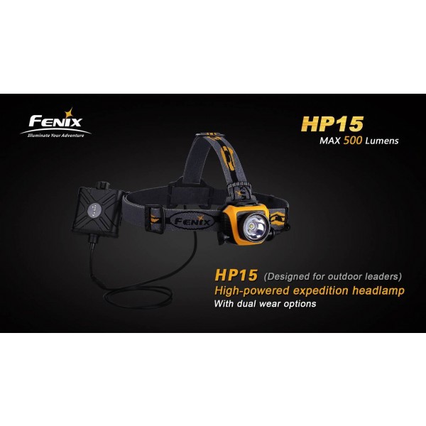 lanternă frontală LED Fenix HP15 500 lumeni