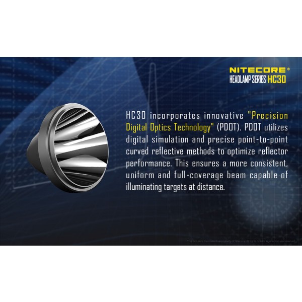 Lanternă Frontală Nitecore HC30W - Lumina Neutra