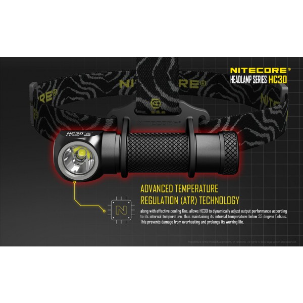 Lanternă Frontală Nitecore HC30W - Lumina Neutra