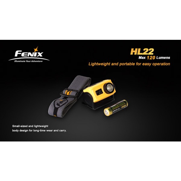 Lanterna LED Frontala Fenix HL22 XP-E R4 (carcasă galbenă)
