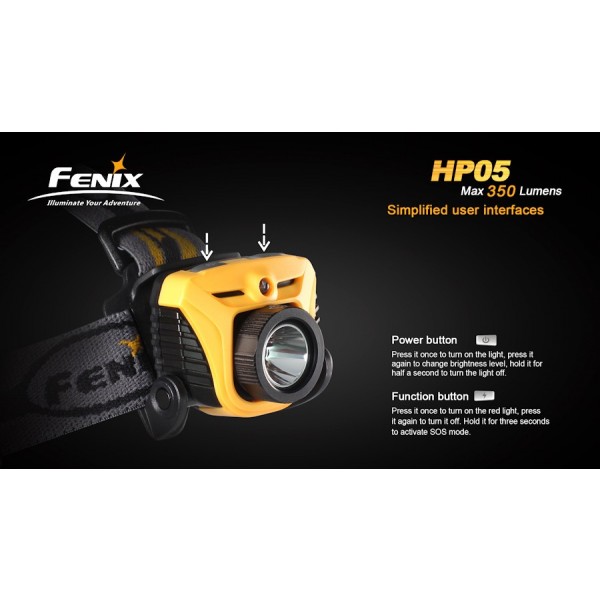 Lanterna LED frontala Fenix HP05 gri