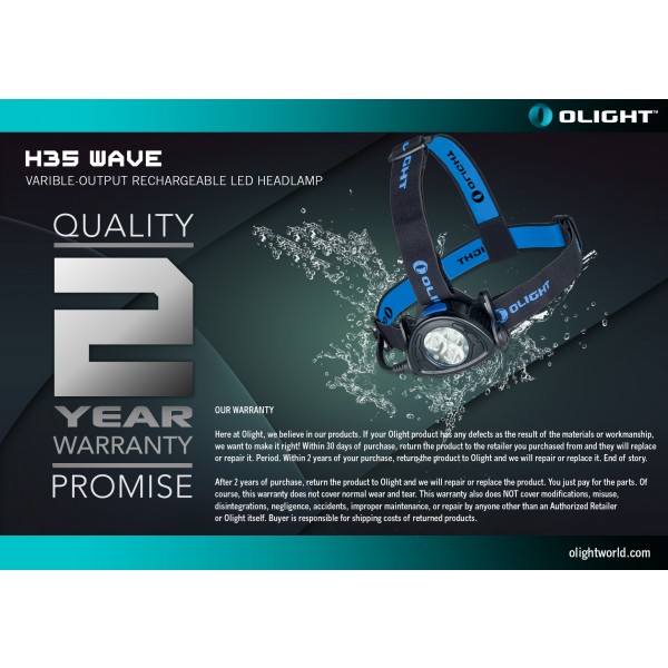 Lanternă frontală Olight H35 Wave