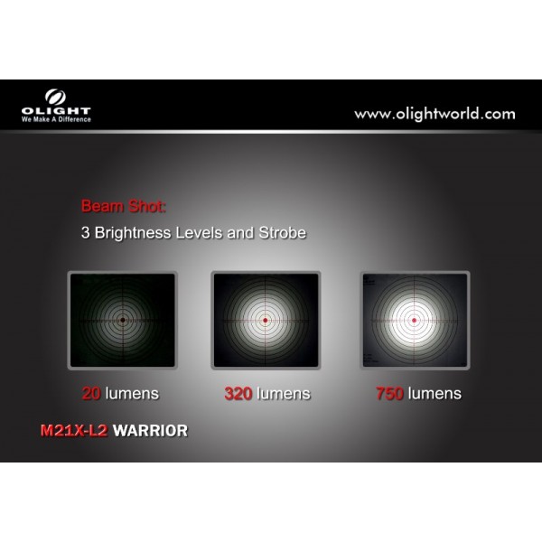 Lanterna profesionala Olight M21-X L2 Warrior 750 lumeni