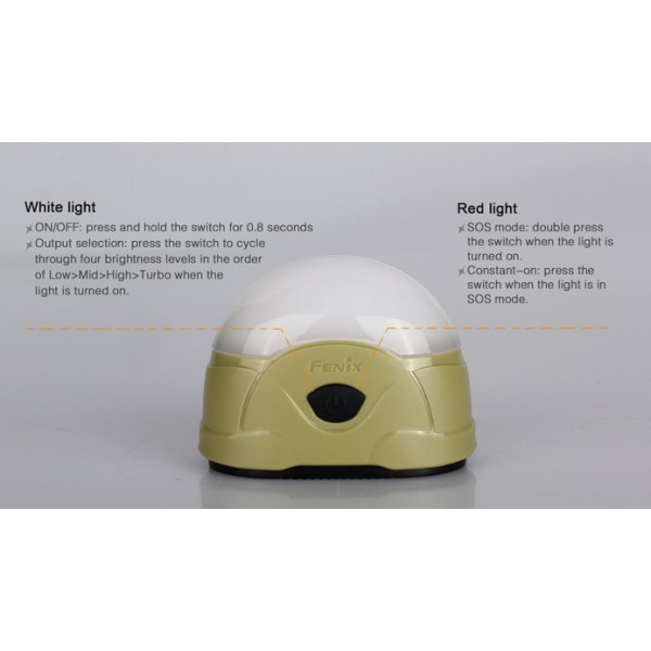 Lanterna LED de camping Fenix CL20 Verde Oliv