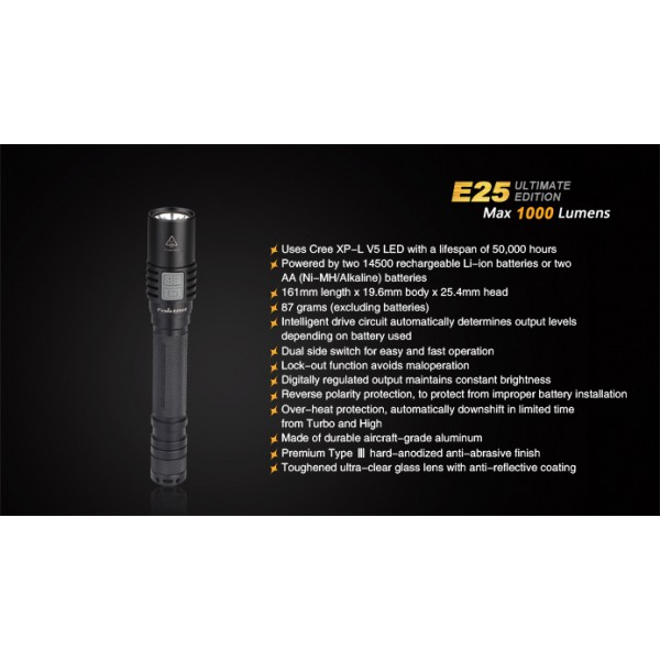 Lanterna LED Fenix E25 Ultimate Edition