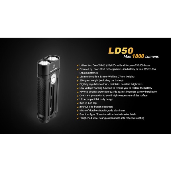 Lanterna LED Fenix LD50 1800 lumeni