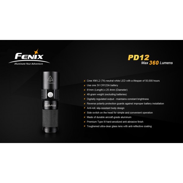 Lanterna LED Fenix PD12 360 lumeni