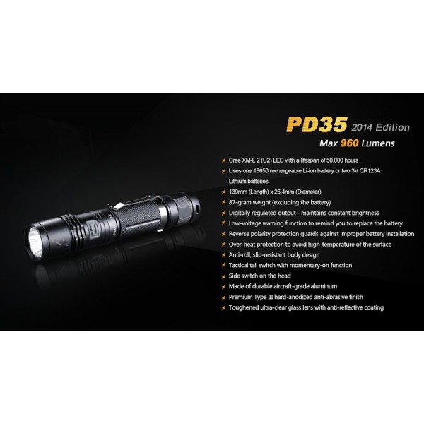 Lanterna LED Fenix PD35 XM-L2 (U2) 960 lumeni