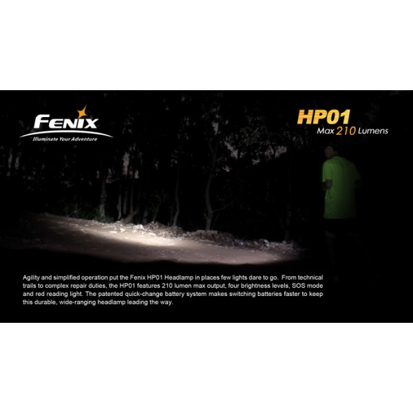 Lanterna LED frontala Fenix HP01 (GRI)