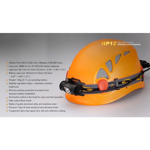 Lanterna LED frontala Fenix HP12