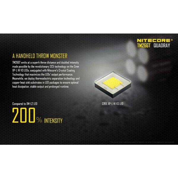 Lanterna led reîncărcabilă Nitecore TM26GT 