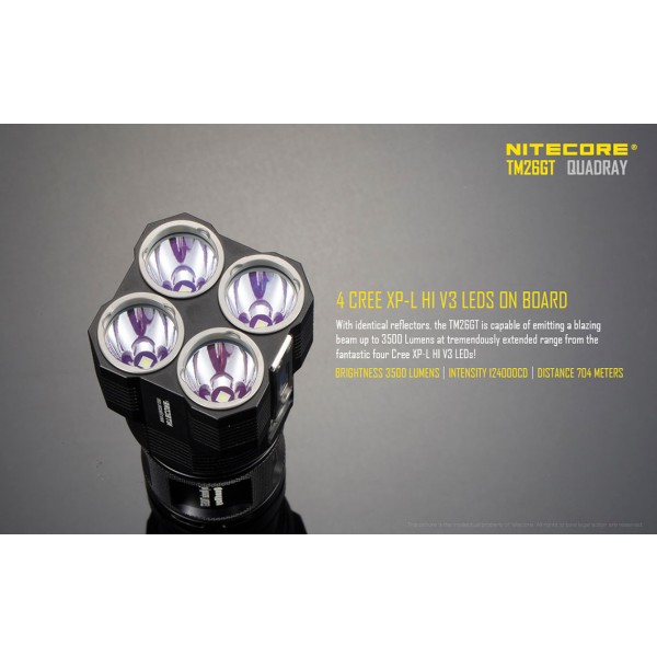 Lanterna led reîncărcabilă Nitecore TM26GT 