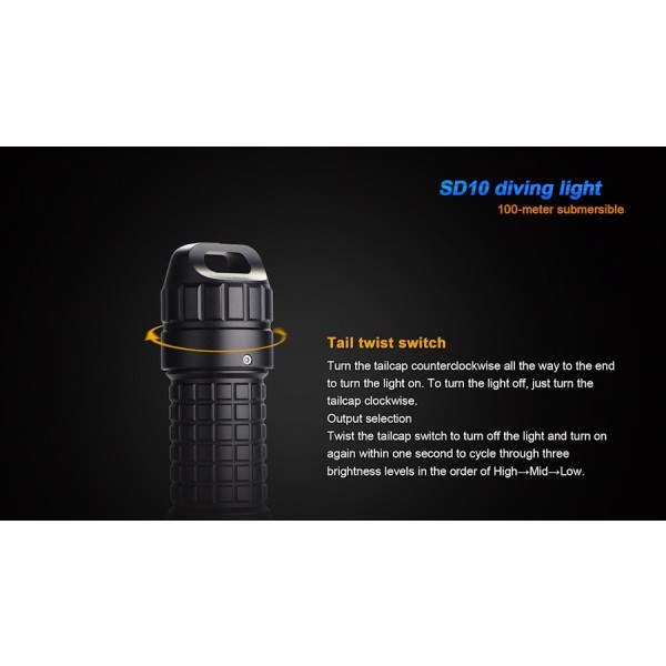 Lanterna LED pentru scufundari Fenix SD10 930 lumeni
