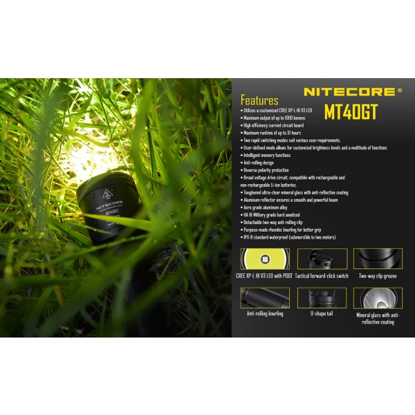 Lanternă LED Nitecore MT40GT