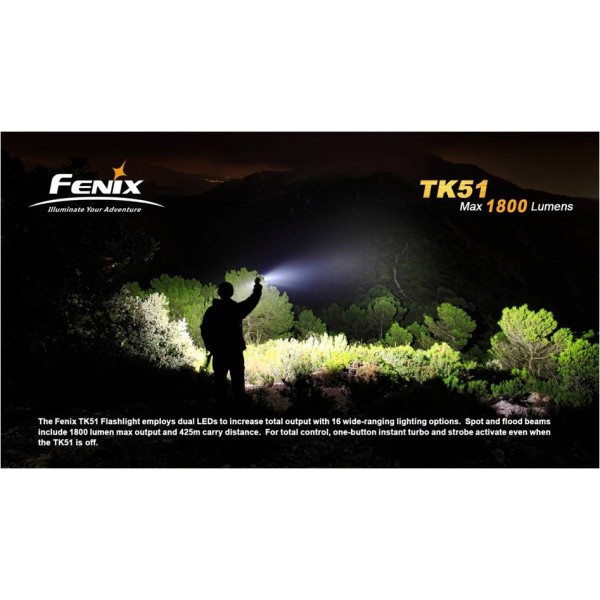Lanterna Led Profesionala Fenix TK51 easylight.ro