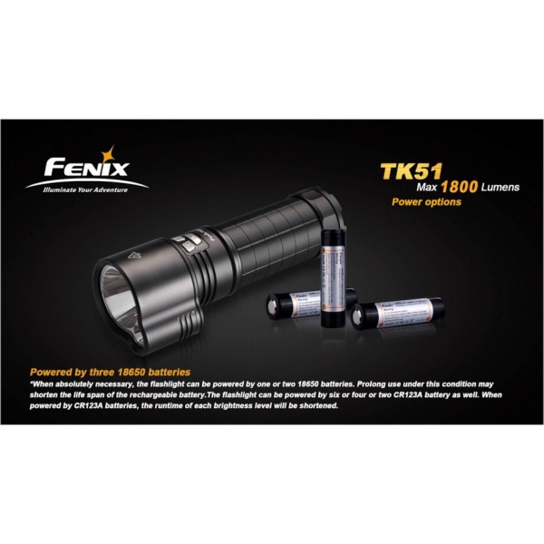 Lanterna Led Profesionala Fenix TK51 easylight.ro