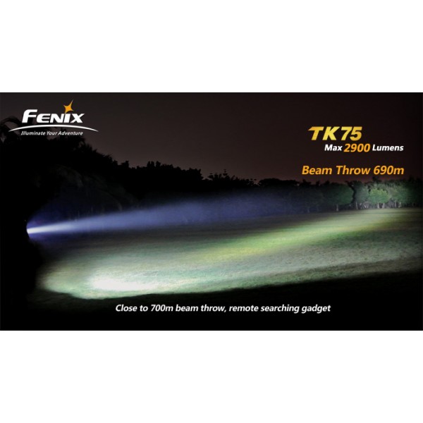 Lanterna LED profesionala Fenix TK75 3CREE XM-L2 (U2) 2900 lumeni