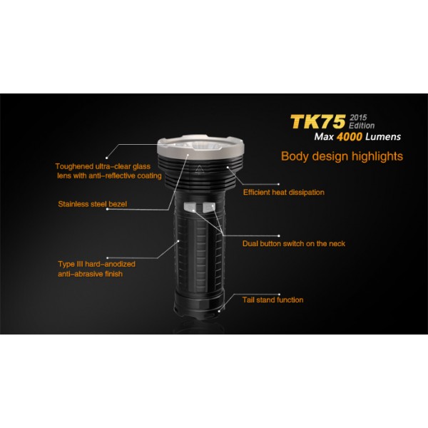 Lanterna LED profesionala Fenix TK75 Versiune 2015