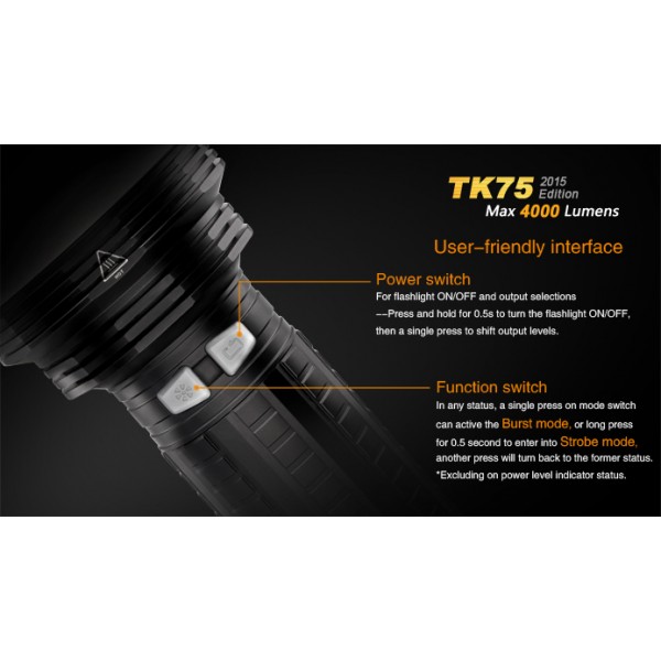Lanterna LED profesionala Fenix TK75 Versiune 2015