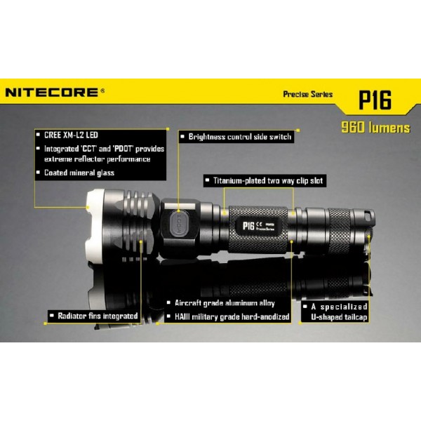Lanterna LED profesionala Nitecore P16
